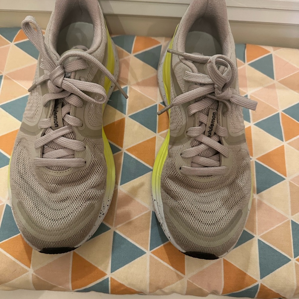 lululemon athletica Light Beige and Bright Yellow Athletic Shoes